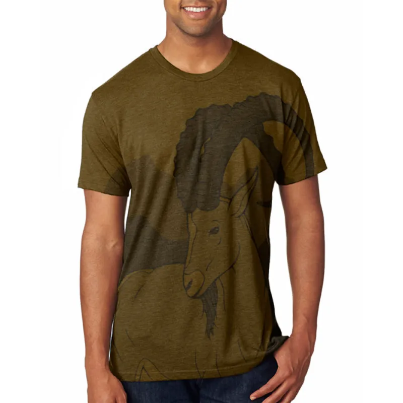Ibex Goat Wild Mountains Men's Soft T-Shirt sold by Old Glory