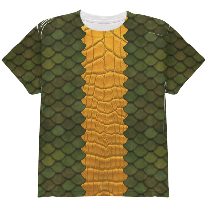 Halloween Green Dragon Costume All Over Youth T Shirt sold by Old Glory