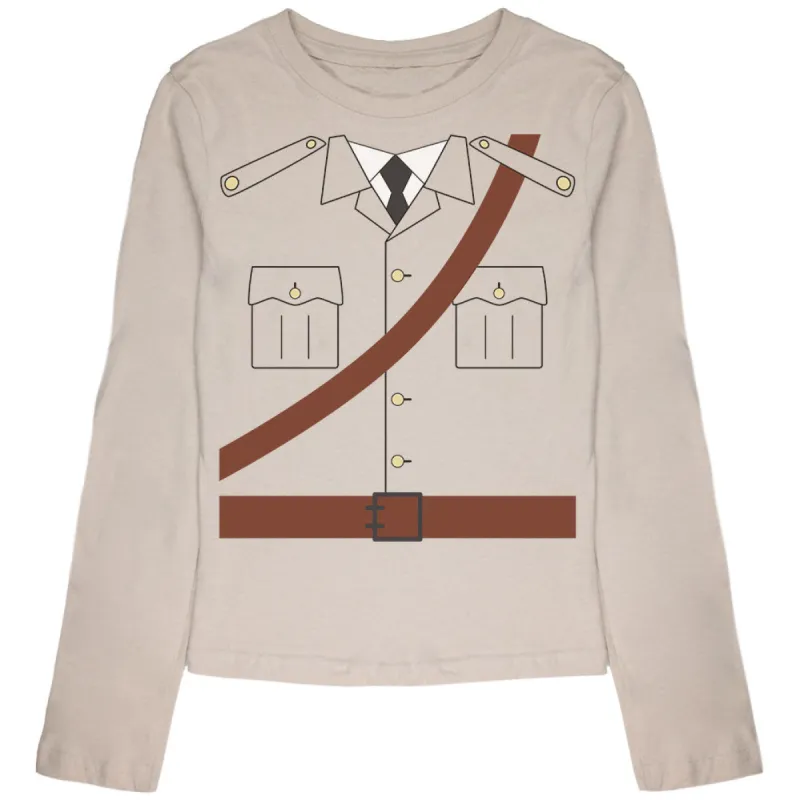 Halloween Safari Explorer Dr. Livingstone Costume Youth Girls Long Sleeve T Shirt sold by Old Glory