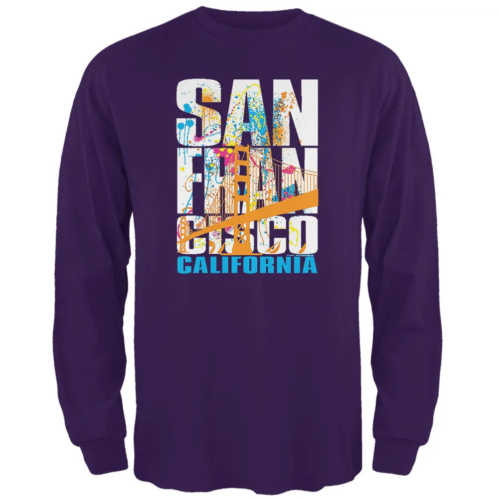 White Splash San Francisco California Mens Long Sleeve T Shirt sold by Old Glory