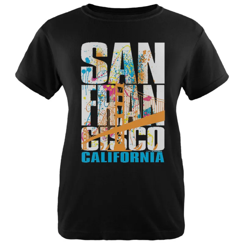 White Splash San Francisco California Womens T Shirt sold by Old Glory