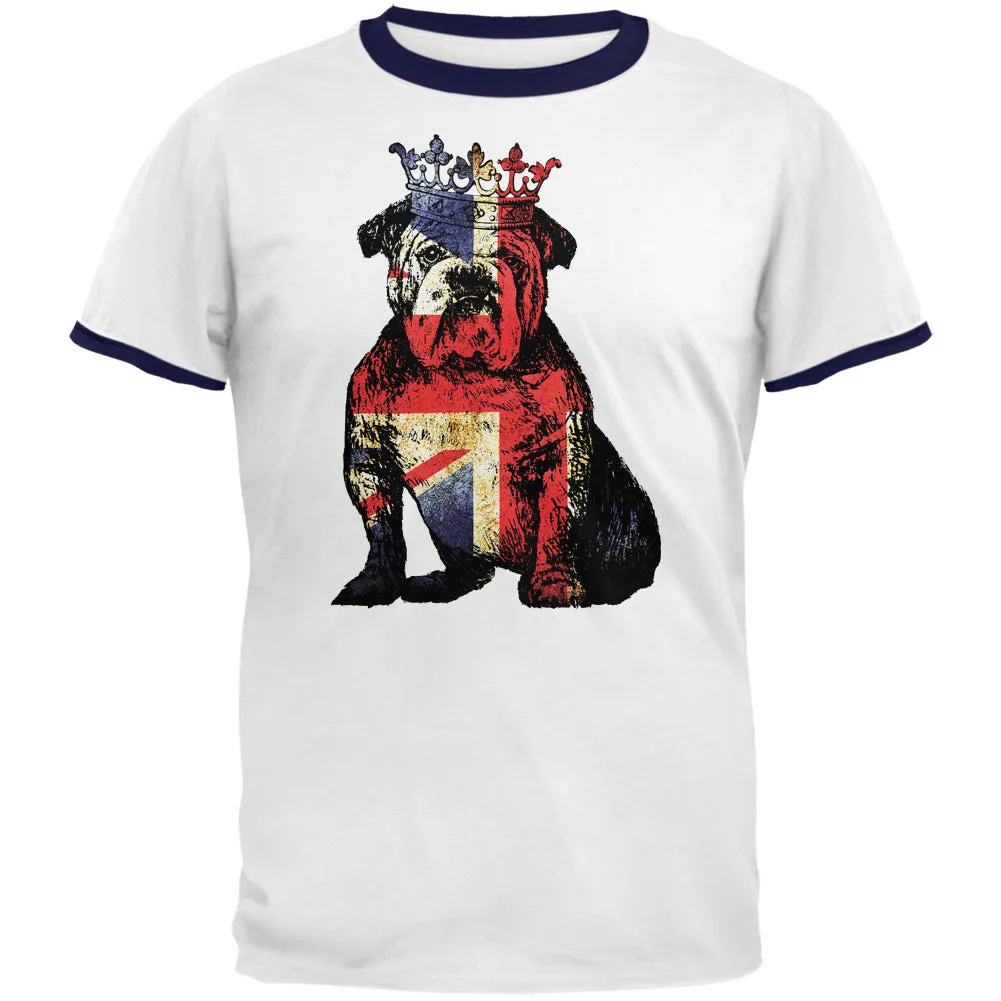 English British Bulldog Crown Grunge Flag Mens Ringer T Shirt sold by Old Glory product image thumbnail 4