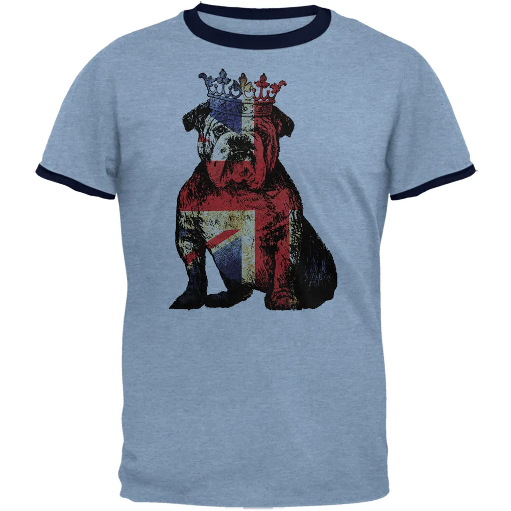 English British Bulldog Crown Grunge Flag Mens Ringer T Shirt sold by Old Glory product image thumbnail 2