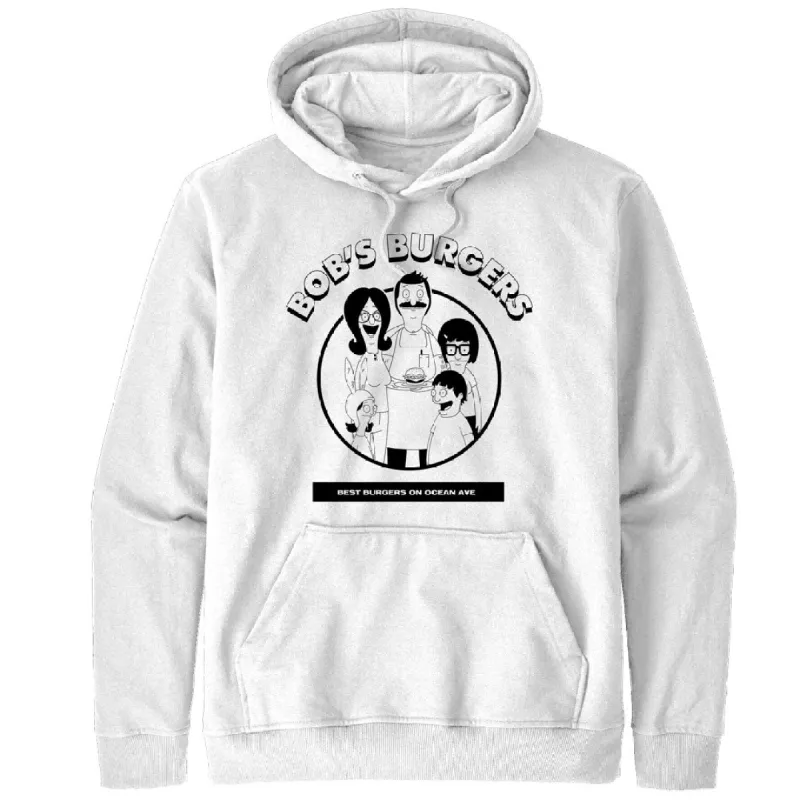 Bob's Burgers - Family Circle Mens White Pullover Hoodie sold by Old Glory