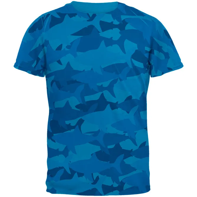 Great White Shark Camo Mens T Shirt sold by Old Glory