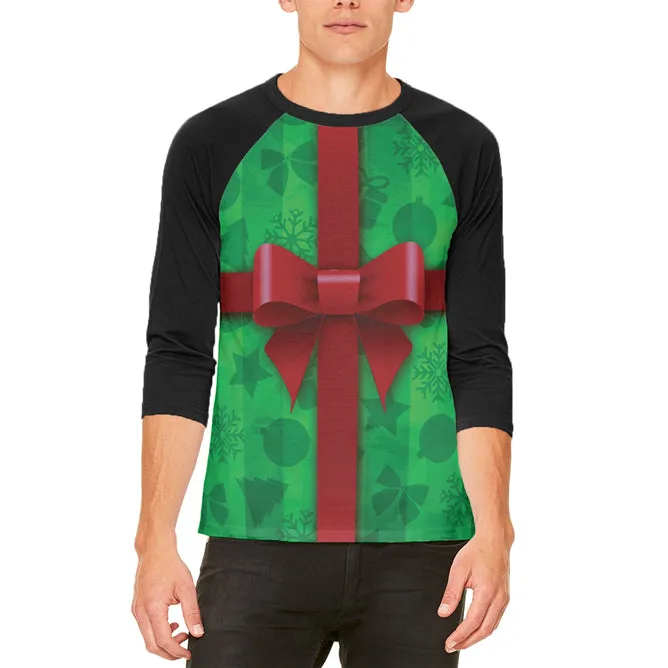 Green Christmas Present Costume Mens Raglan T Shirt sold by Old Glory