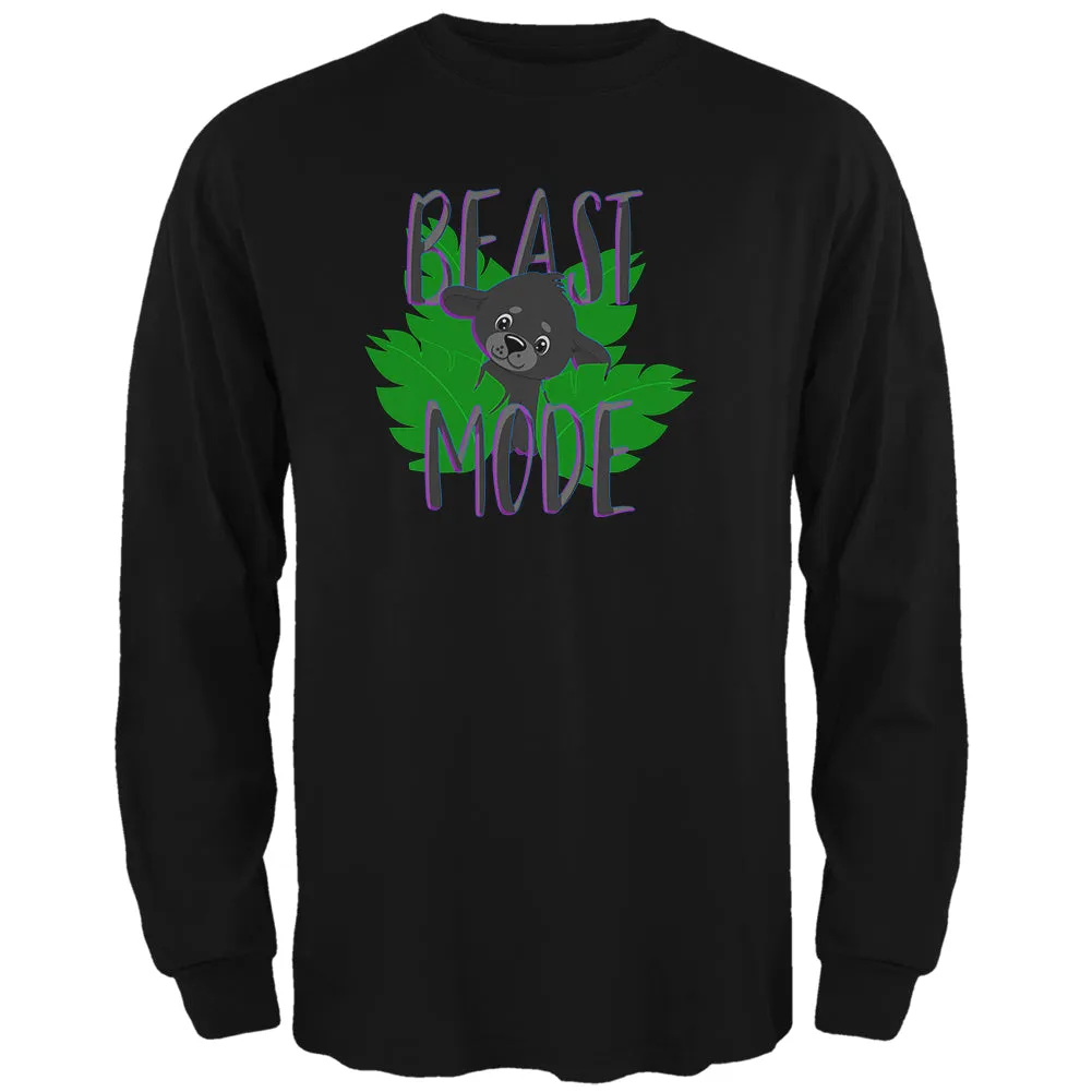 Beast Mode Cute Black Panther Cub Mens Long Sleeve T Shirt sold by Old Glory