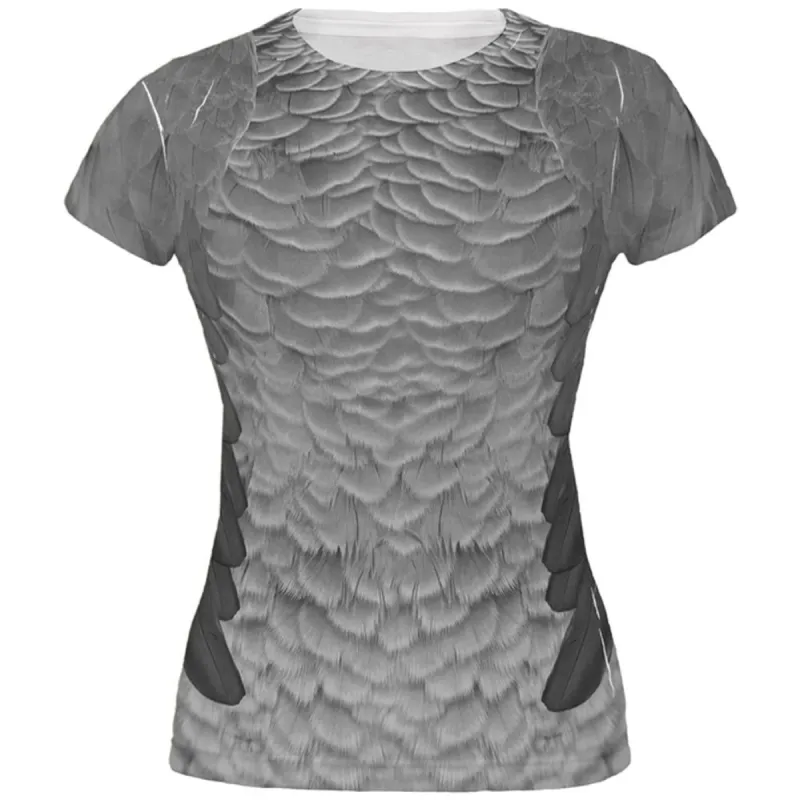 Halloween African Grey Parrot Costume All Over Juniors T-Shirt sold by Old Glory