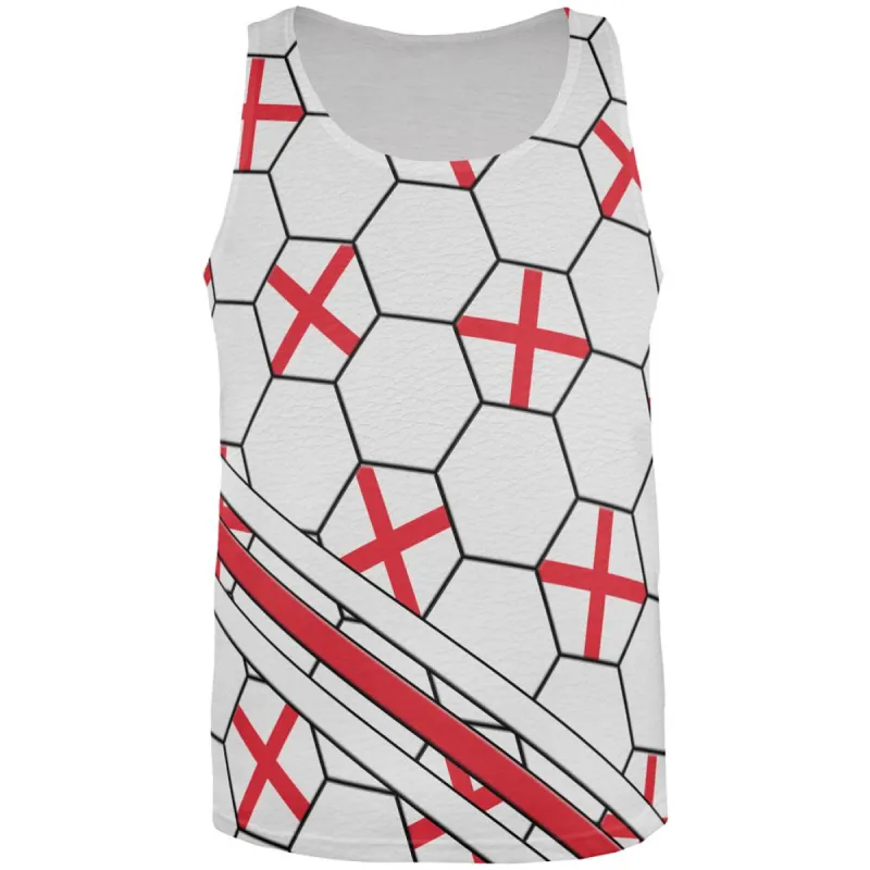World Cup England Soccer Ball All Over Mens Tank Top sold by Old Glory