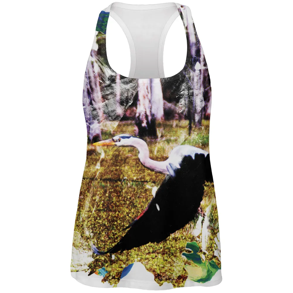 Great Blue Heron Abstract Paint All Over Womens Work Out Tank Top sold by Old Glory