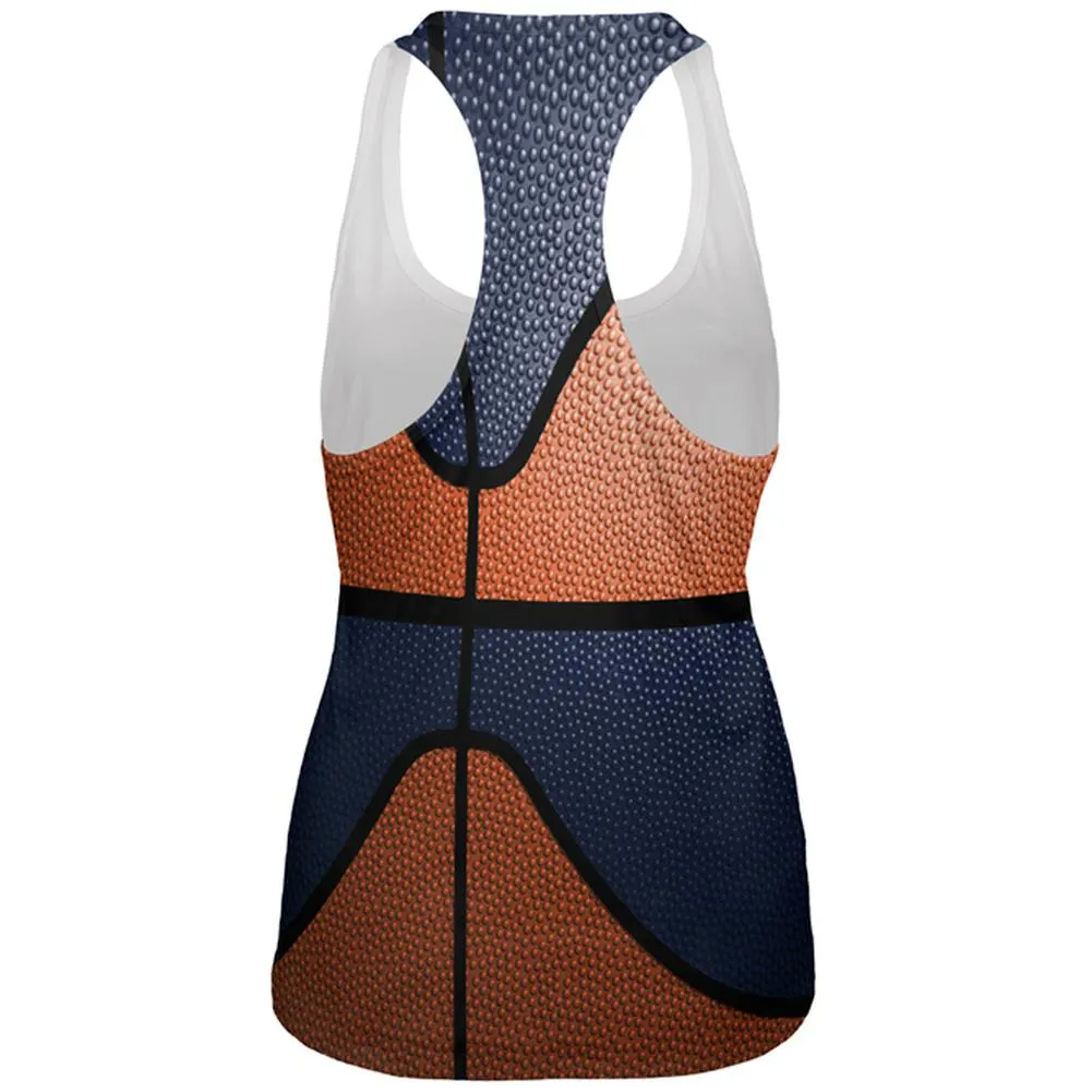 Championship Basketball Orange & Navy All Over Womens Work Out Tank Top sold by Old Glory product image thumbnail 2