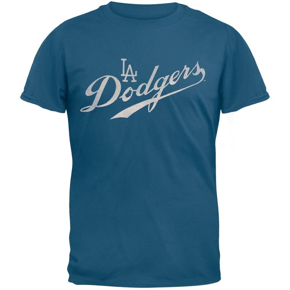 Los Angeles Dodgers - Swoosh Logo Soft T-Shirt sold by Old Glory