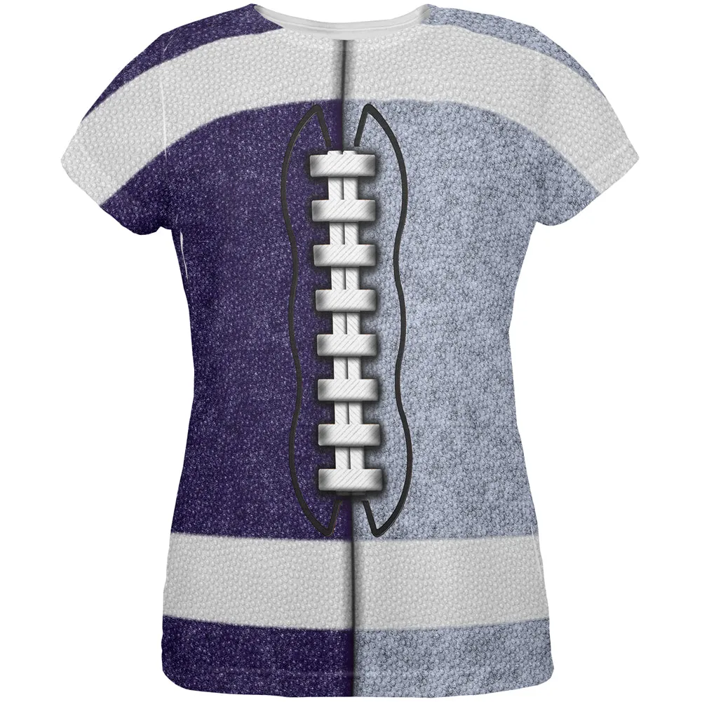 Fantasy Football Team Navy and Light Blue All Over Womens T Shirt sold by Old Glory