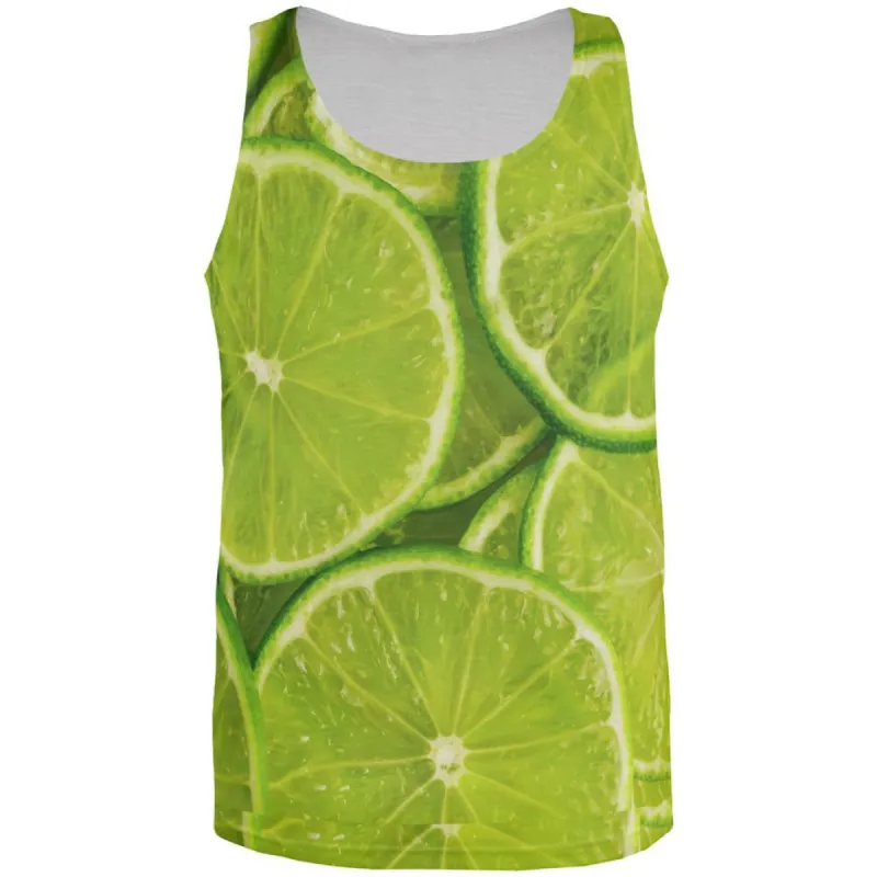 Lime Limes Citrus All Over Adult Tank Top sold by Old Glory