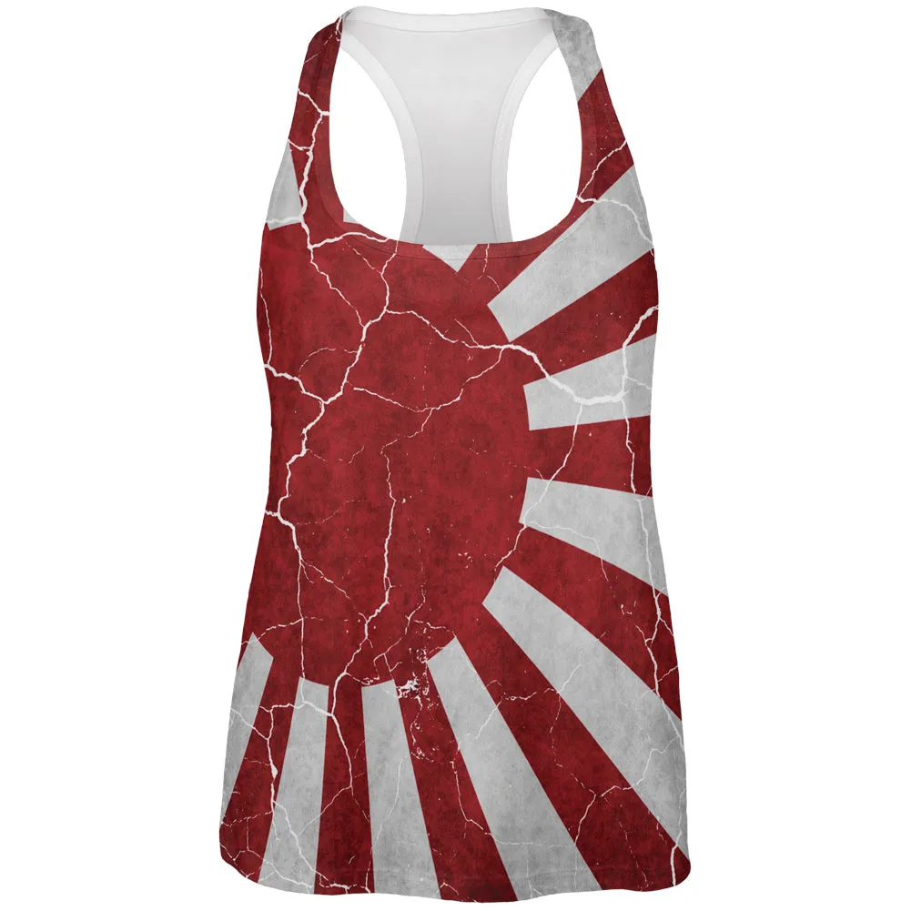 Distressed Japanese Rising Sun Flag All Over Womens Work Out Tank Top sold by Old Glory