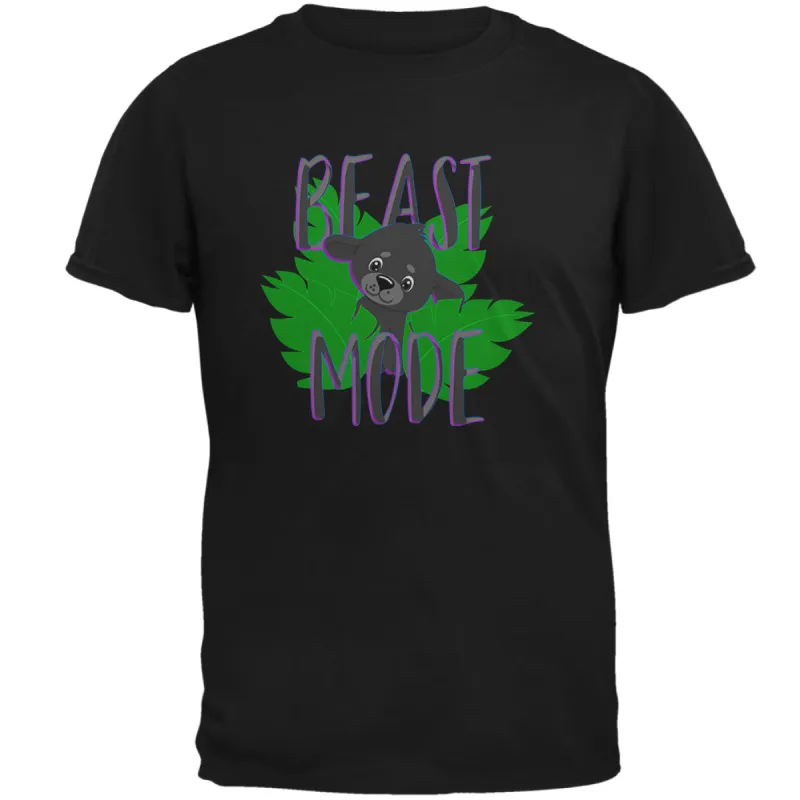 Beast Mode Cute Black Panther Cub Mens T Shirt sold by Old Glory