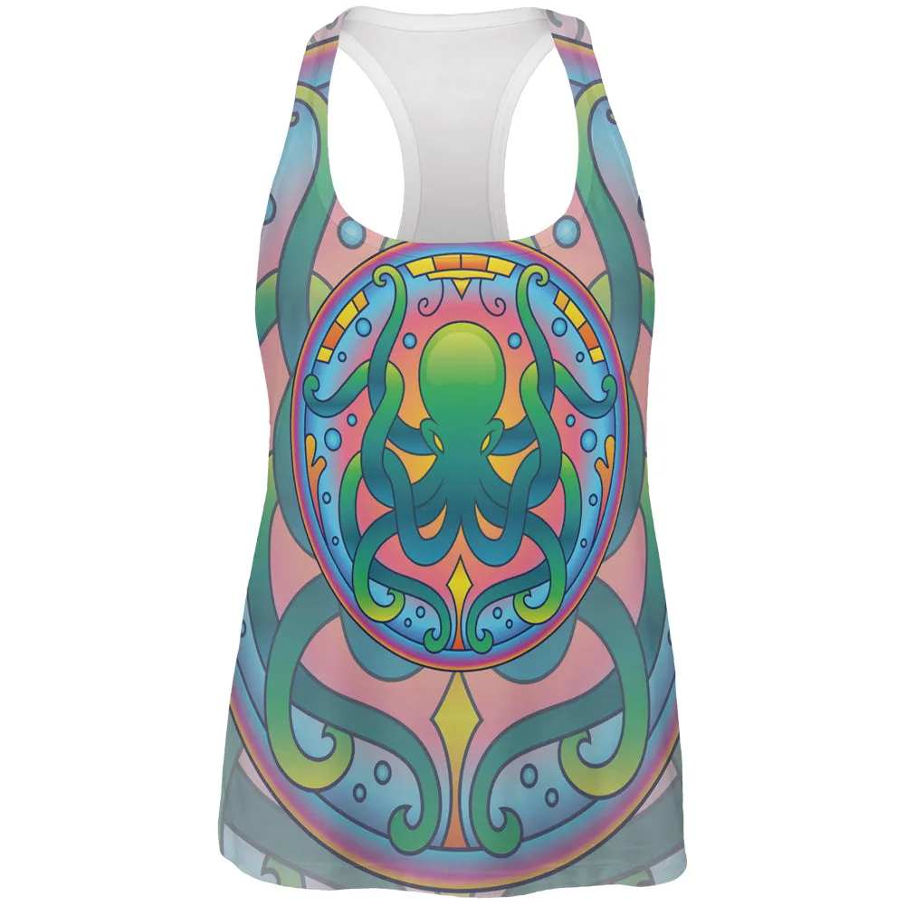 Mandala Trippy Stained Glass Octopus All Over Womens Work Out Tank Top sold by Old Glory
