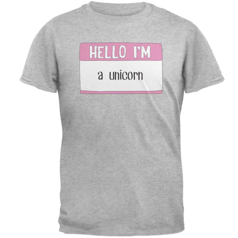 Halloween Hello I'm a Unicorn Mens T Shirt sold by Old Glory