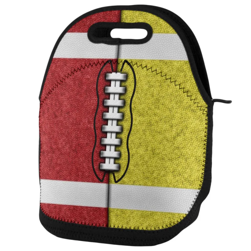 Fantasy Football Team Red and Yellow Lunch Tote Bag sold by Old Glory