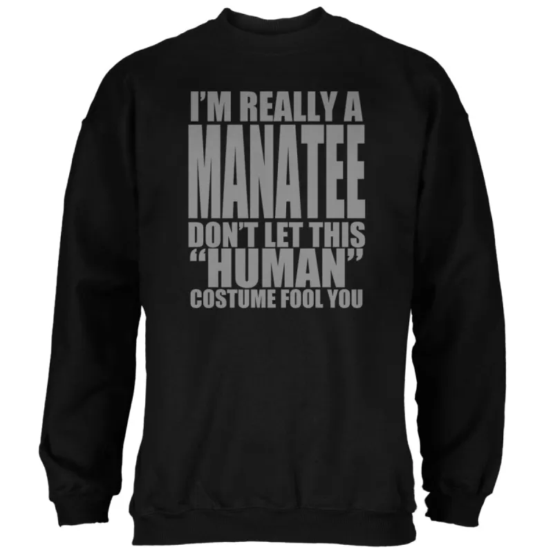 Halloween Human Manatee Costume Mens Sweatshirt sold by Old Glory