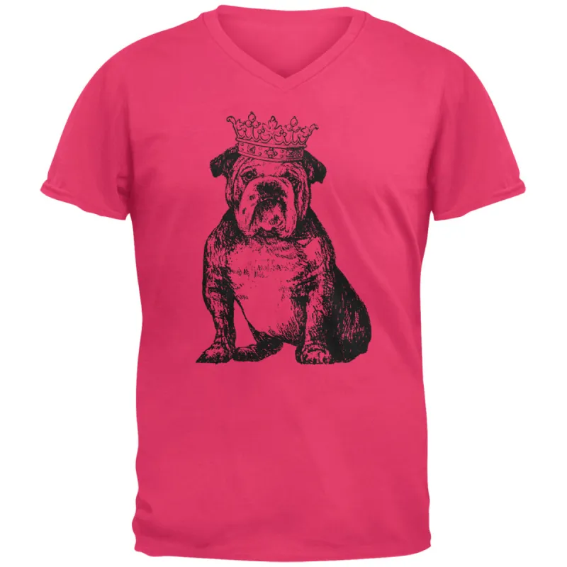 Bulldog Crown Mens V-Neck T Shirt sold by Old Glory