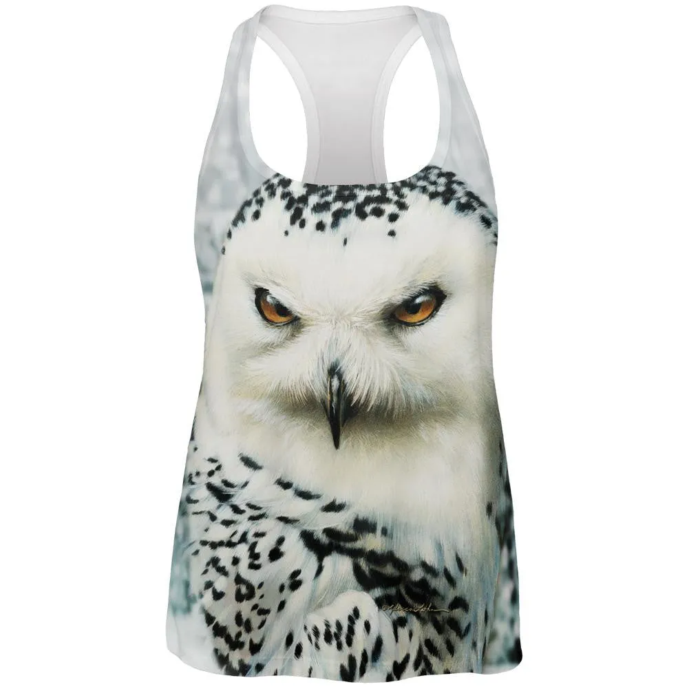 Snowy Owl of Winter All Over Womens Work Out Tank Top sold by Old Glory