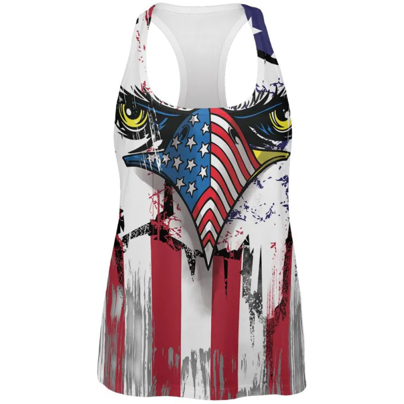 Patriot Eagle All Over Womens Racerback Tank Top sold by Old Glory