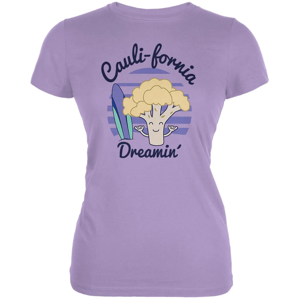 Vegetable Cauliflower California Cauli-fornia Dreamin Funny Juniors Soft T Shirt sold by Old Glory