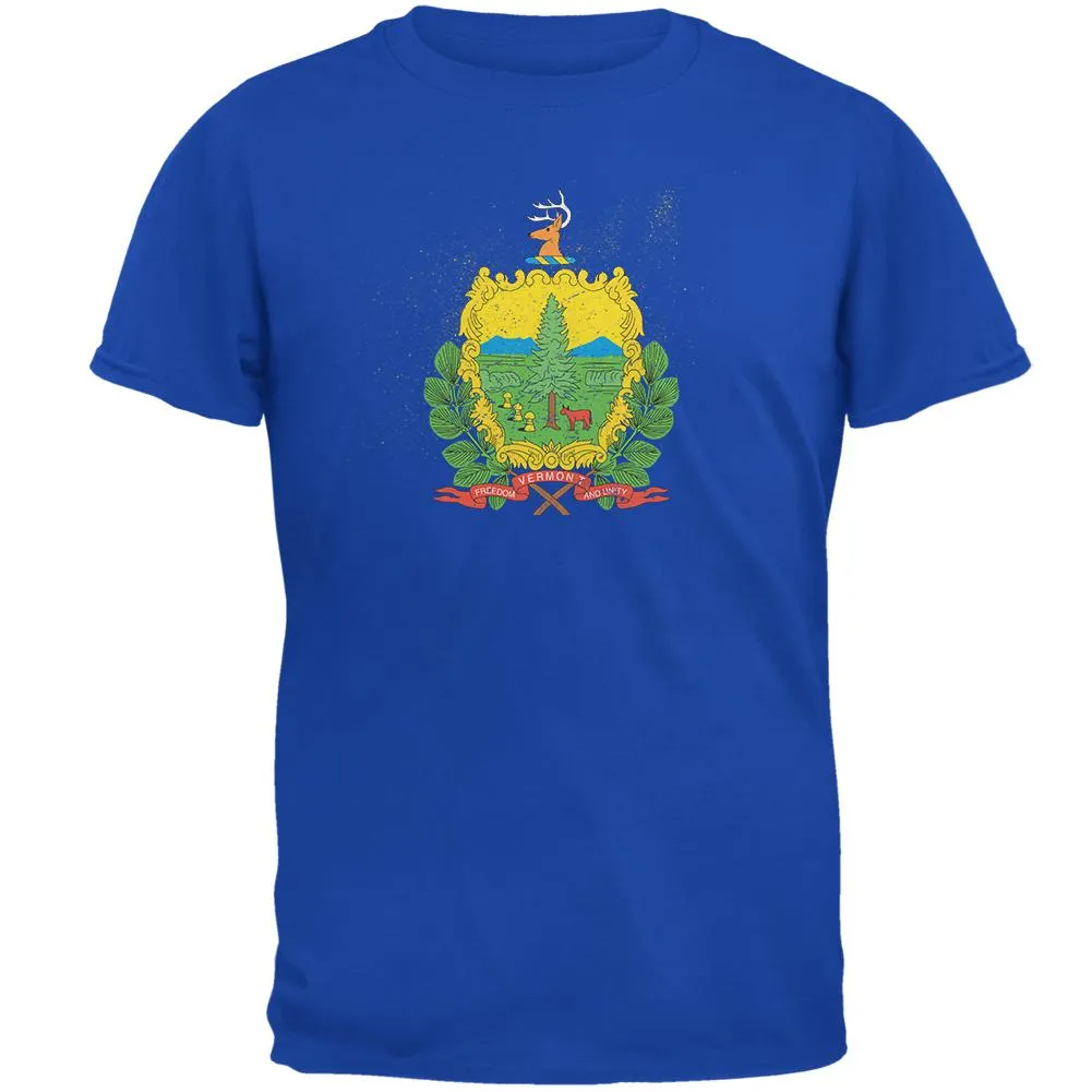 Born and Raised Vermont State Flag Mens Soft T Shirt sold by Old Glory