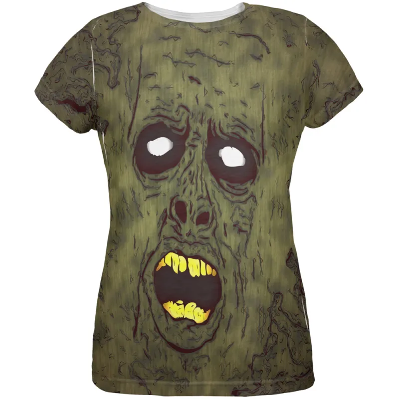 Halloween Dirty Ugly Zombie Face All Over Womens T Shirt sold by Old Glory