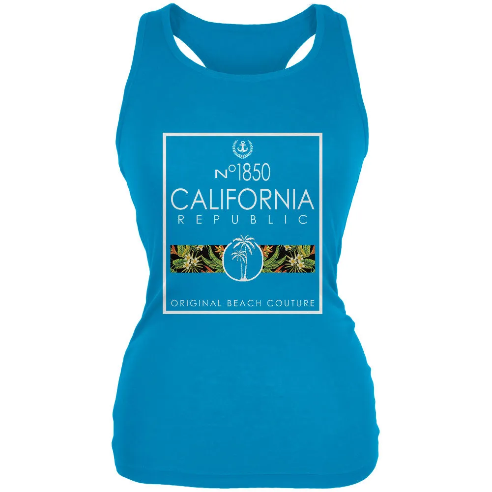 Floral Palm Tree Beach Couture California Republic Juniors Soft Tank Top sold by Old Glory product image thumbnail 2