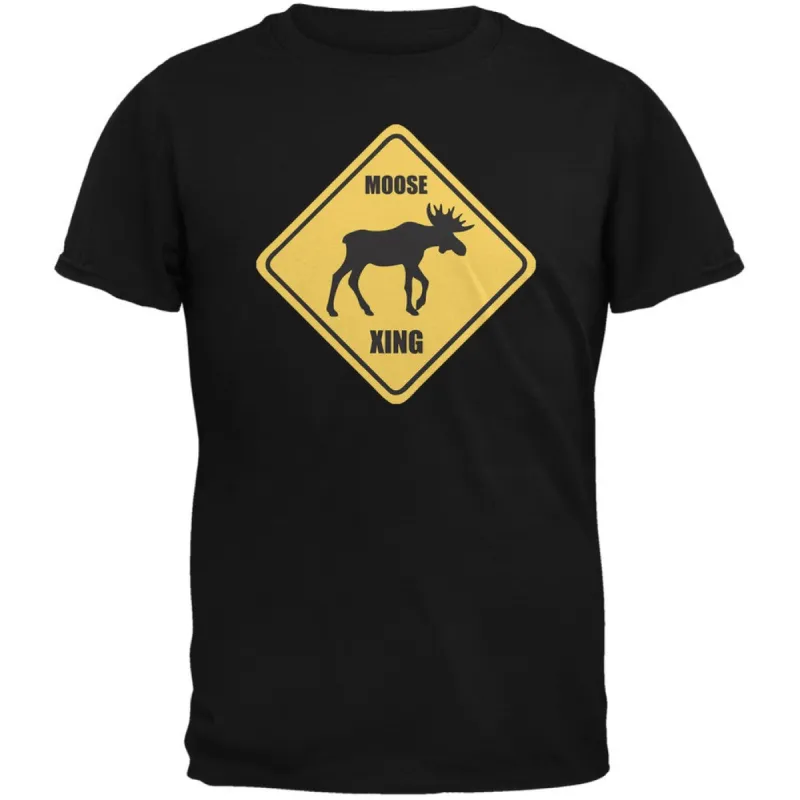 Moose XING Black Adult T-Shirt sold by Old Glory