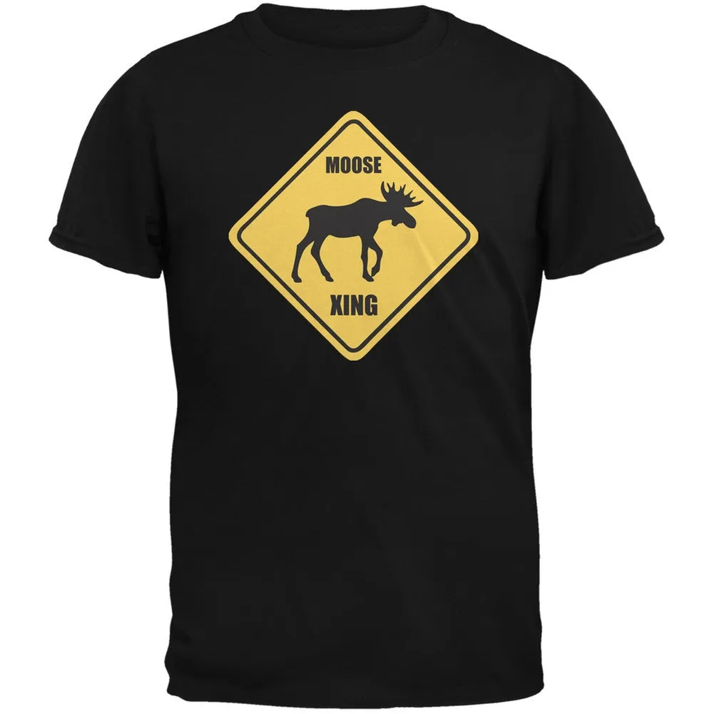 Moose XING Black Adult T-Shirt sold by Old Glory