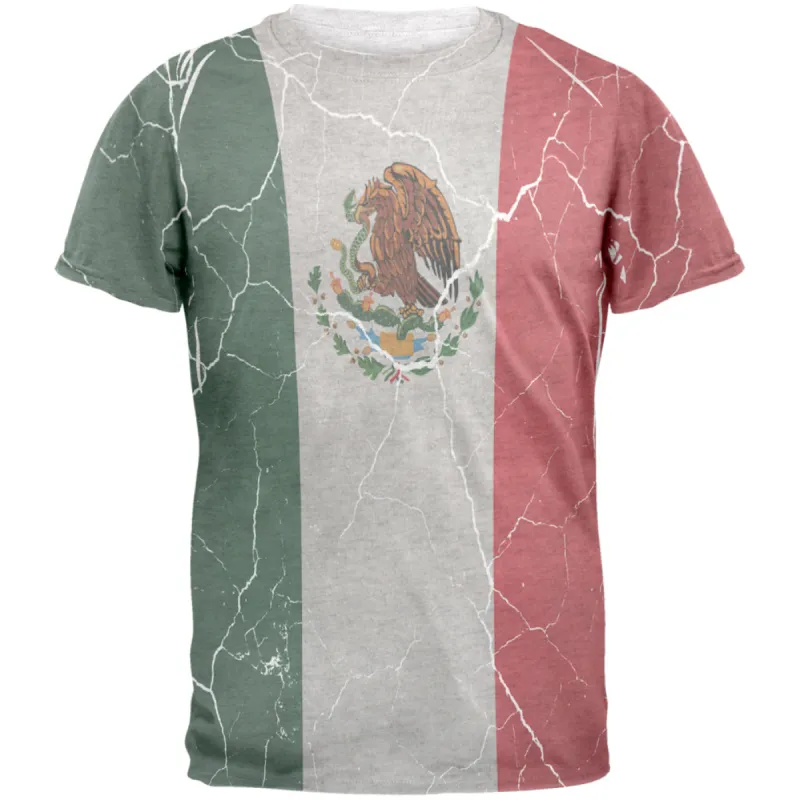 Cinco De Mayo Distressed Mexican Flag Mens T Shirt sold by Old Glory