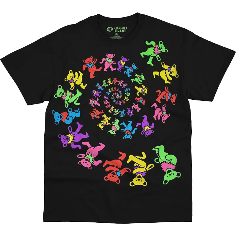 Grateful Dead Dancing Bears Blacklight Mens T Shirt sold by Old Glory