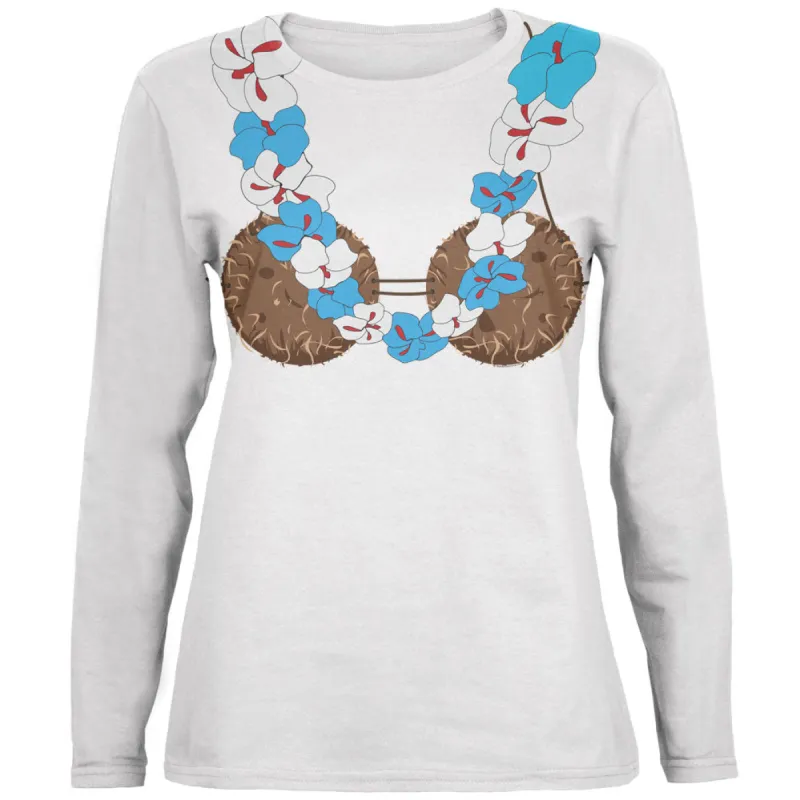 Summer - Coconut Bra White Womens Long Sleeve T-Shirt sold by Old Glory