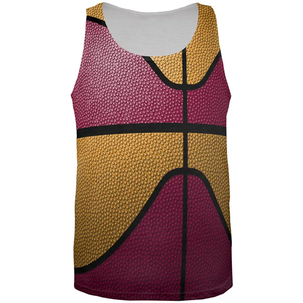 Championship Basketball Red and Yellow All Over Mens Tank Top sold by Old Glory