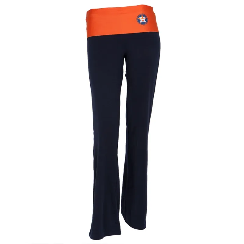 Houston Astros - Flip Down Waistband Logo Juniors Yoga Pants sold by Old Glory
