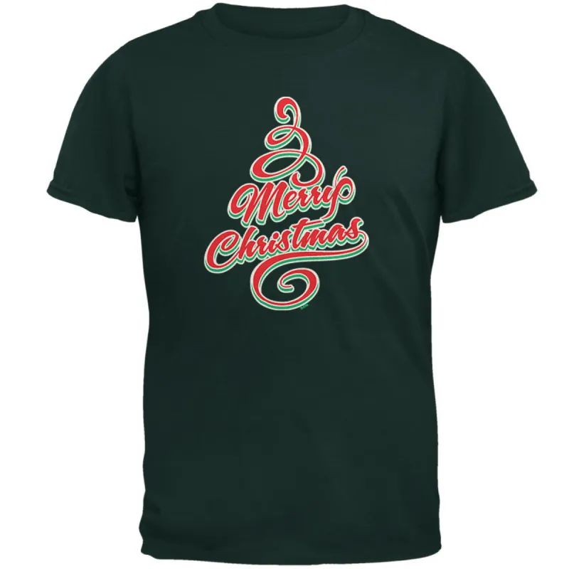 Merry Christmas Tree Mens T Shirt sold by Old Glory