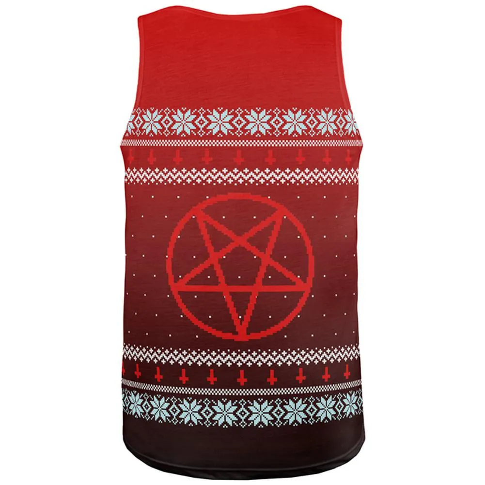 Ugly Christmas Sweater Red Black Pentagram Ombre All Over Mens Tank Top sold by Old Glory product image thumbnail 2