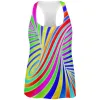 Rainbow Trippy Swirl All Over Womens Work Out Tank Top sold by Old Glory