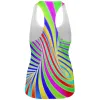 Rainbow Trippy Swirl All Over Womens Work Out Tank Top sold by Old Glory