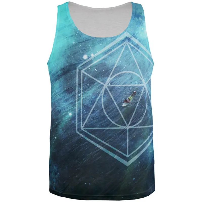 Surfing Sacred Cosmic Waves All Over Mens Tank Top sold by Old Glory