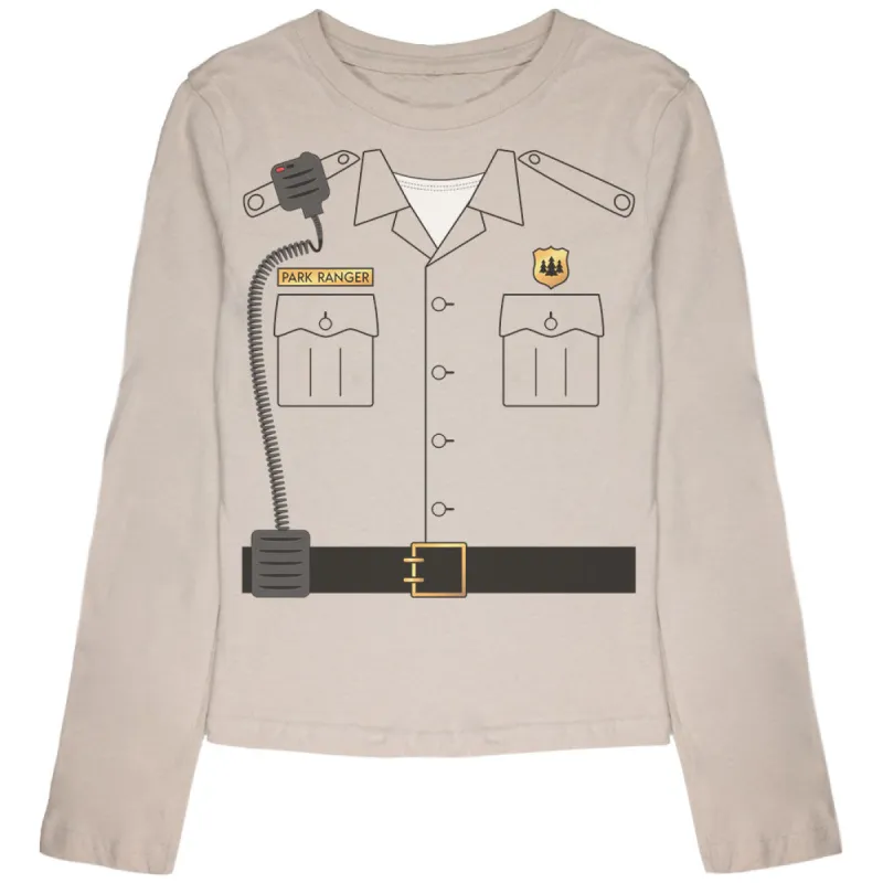 Halloween Forest Park Ranger Costume Youth Girls Long Sleeve T Shirt sold by Old Glory