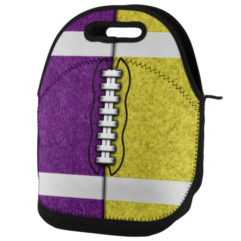 Fantasy Football Team Purple and Yellow Lunch Tote Bag sold by Old Glory