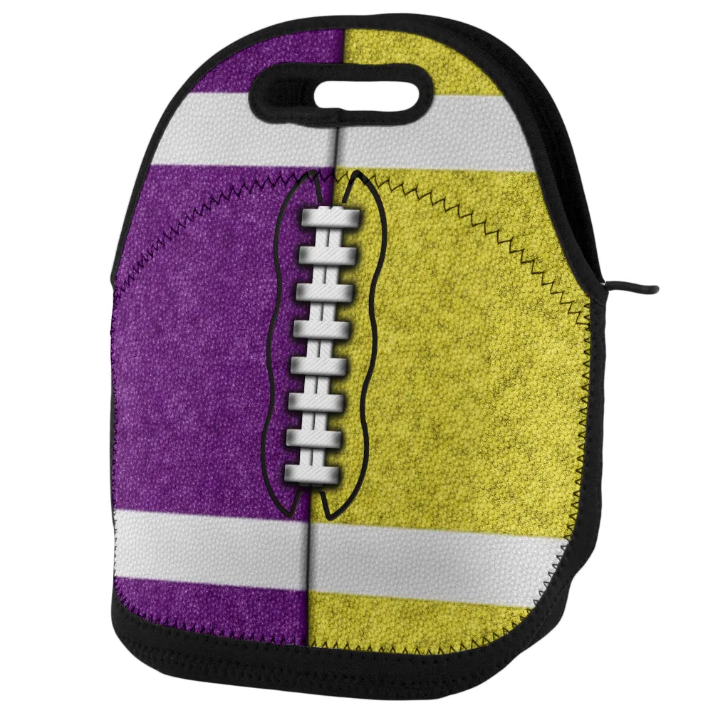 Fantasy Football Team Purple and Yellow Lunch Tote Bag sold by Old Glory