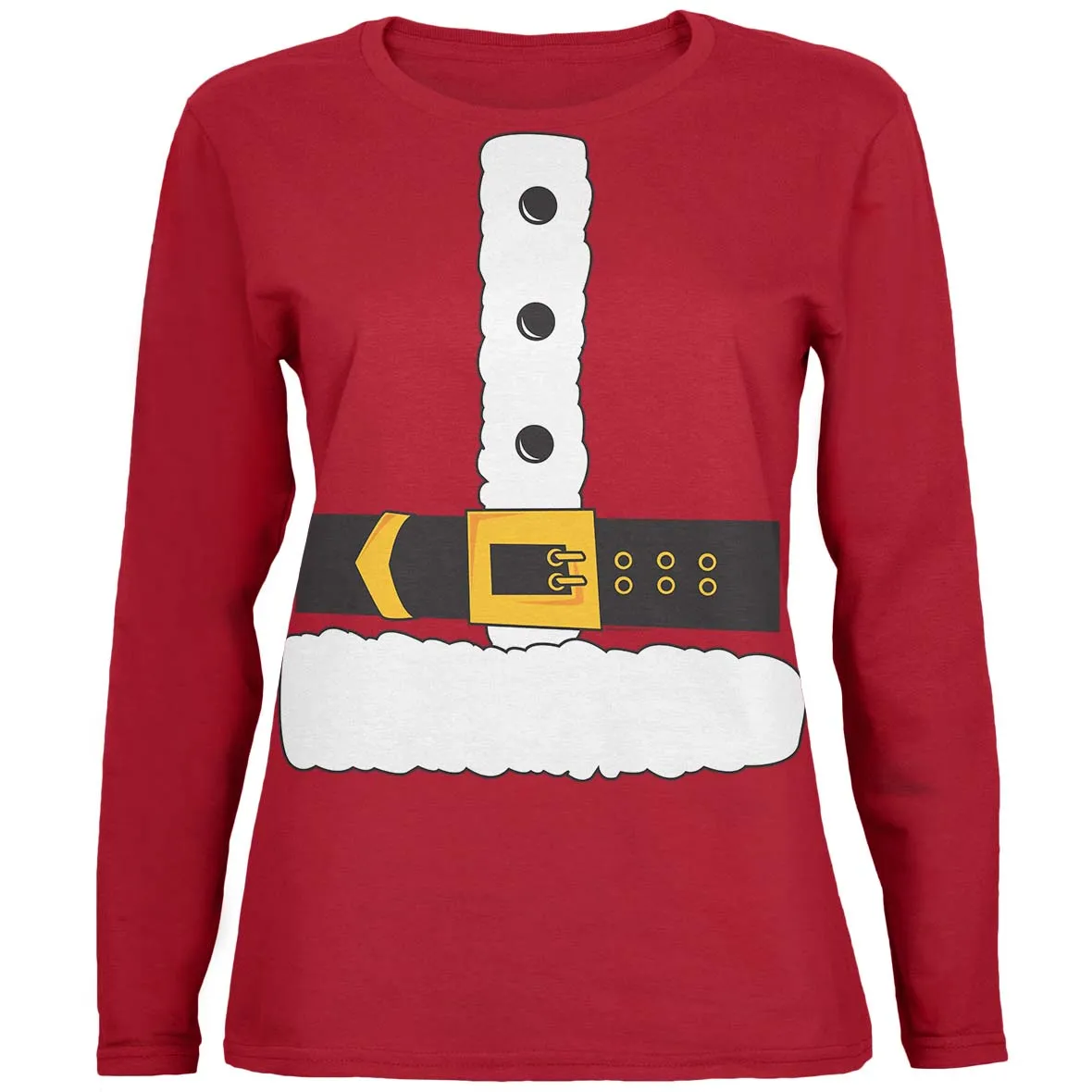 Christmas Costume Santa Claus Womens Long Sleeve T Shirt with Santa Hat sold by Old Glory product image thumbnail 2