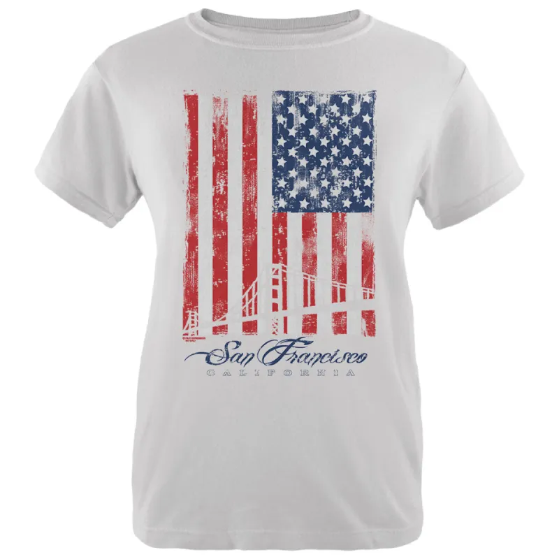 Flag Bridge San Francisco California Oversize Womens T Shirt sold by Old Glory
