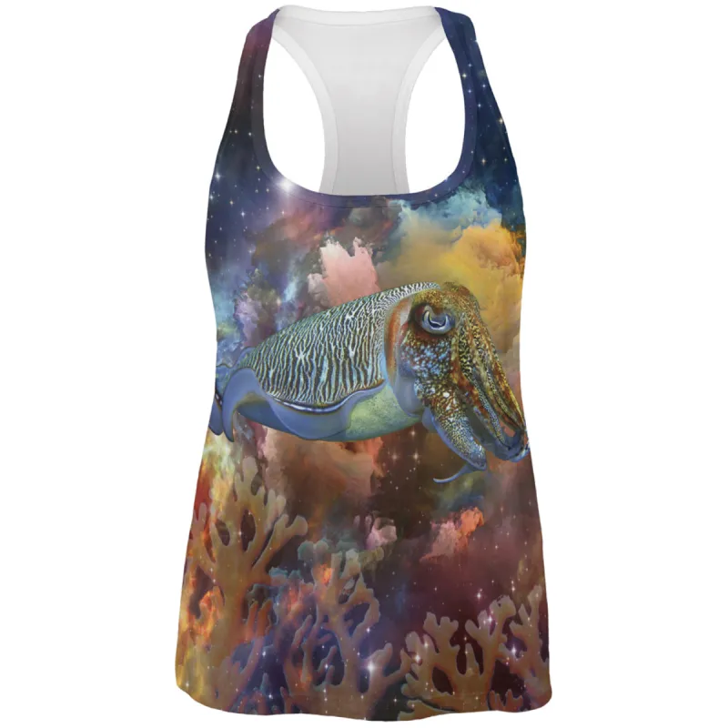 Cuttlefish In Space All Over Womens Work Out Tank Top sold by Old Glory