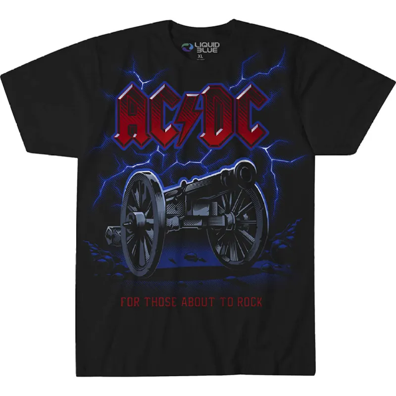 AC/DC - Cannon Lightning Mens T Shirt sold by Old Glory